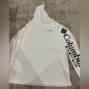 White Columbia men’s PFG shirt size small - stained